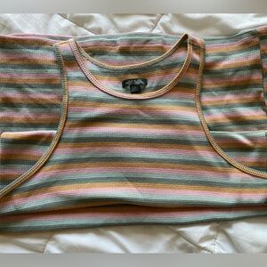 Cute striped tank body con dress material is stretchy